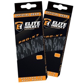 Elite Hockey Pro-X7 Skate Laces (DBL, X7-Black, 84")