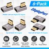Togconn 8K DisplayPort 1.4 90 Degree Adapter 6 Pack, Right