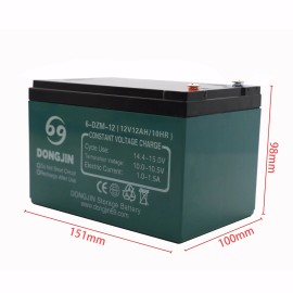 Unbranded 12V 12Ah 6-DZM-12 Battery For Electric Bicycle E Bike Scooter Go Kart ATV Quad