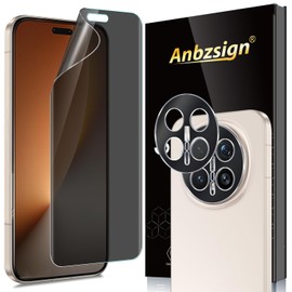 Anbzsign (2+2 Pack) for Honor Magic 8 Pro Privacy Screen Protector and Camera Lens Protector, Flexible Film Anti-Spy Case Friendly Honor Magic 8 Pro 5G (2025).