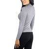 ToBeInStyle Women's Stretchy Line Design Turtleneck Sweater (Small, Heather Grey)