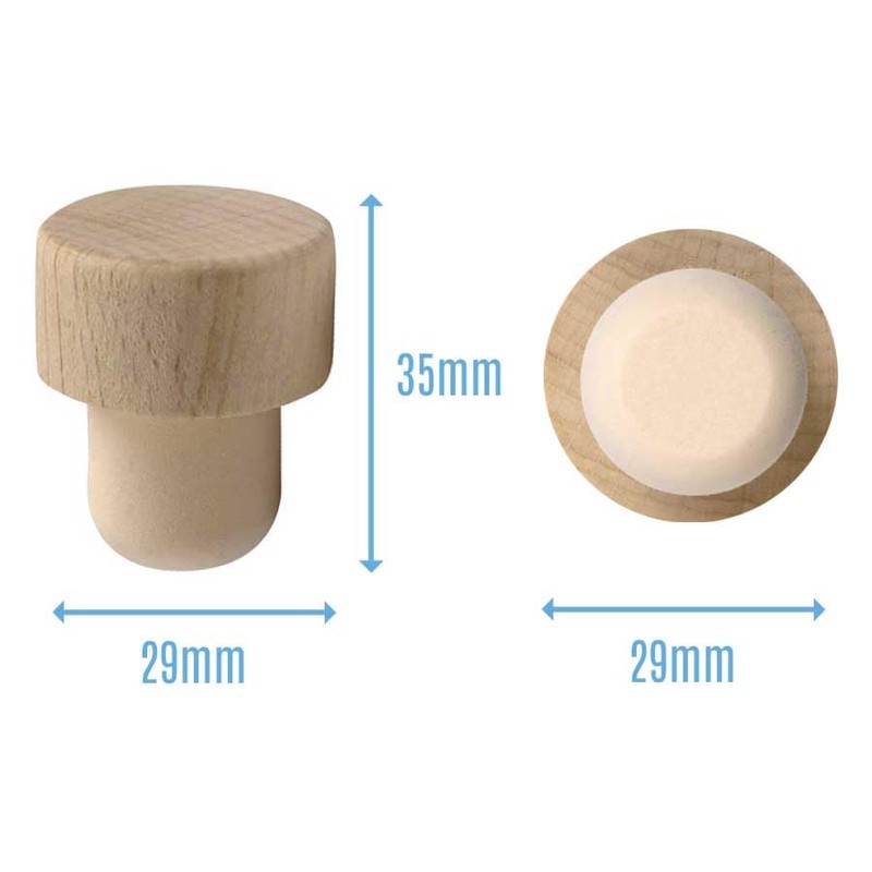 19mm 'Pooping Dog' Wooden Bottle Stopper/Cork (BS00006679)