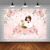 AIBIIN 7x5ft Baptism Backdrop for Girl Mi Primera Comunion Party