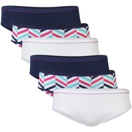 Gildan Women's Stretch Cotton Hipster Panties, 6 Pairs, Assorted Prints, Small