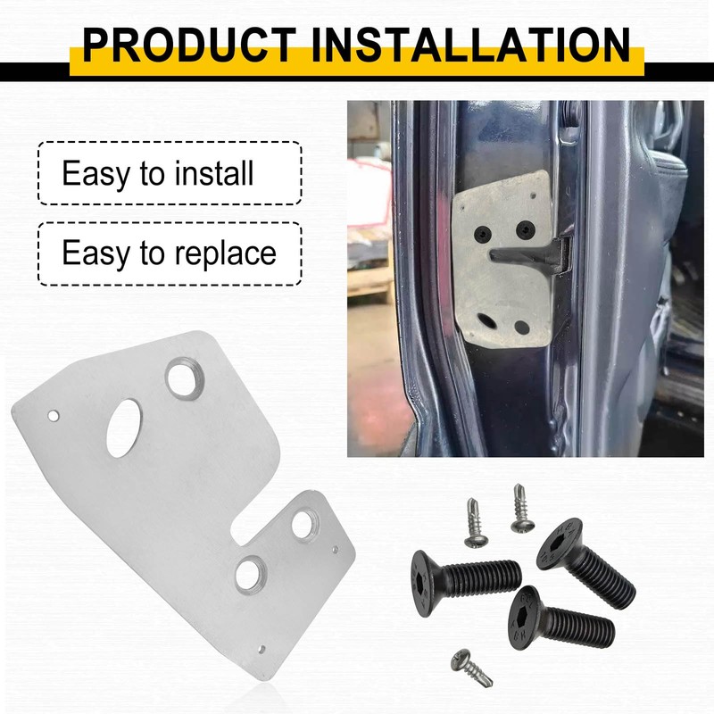 SYudwen Door Latch Repair and Reinforcement Plate Kit Compatible with