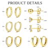 MILACOLATO Gold Huggie Hoop Earrings for Women 14k Gold Plated