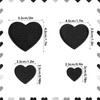 24Pcs Black Heart Iron On Patch Embroidered Iron On/Sew On