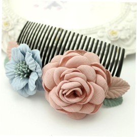 WOONEKY Stylish Flower Clip Hair Comb Women Hair Accessories for Daily Use and Special Occasions