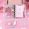 Kawaii M5 5 Ring Binder Notebook Refillable PVC Pink Strawberry