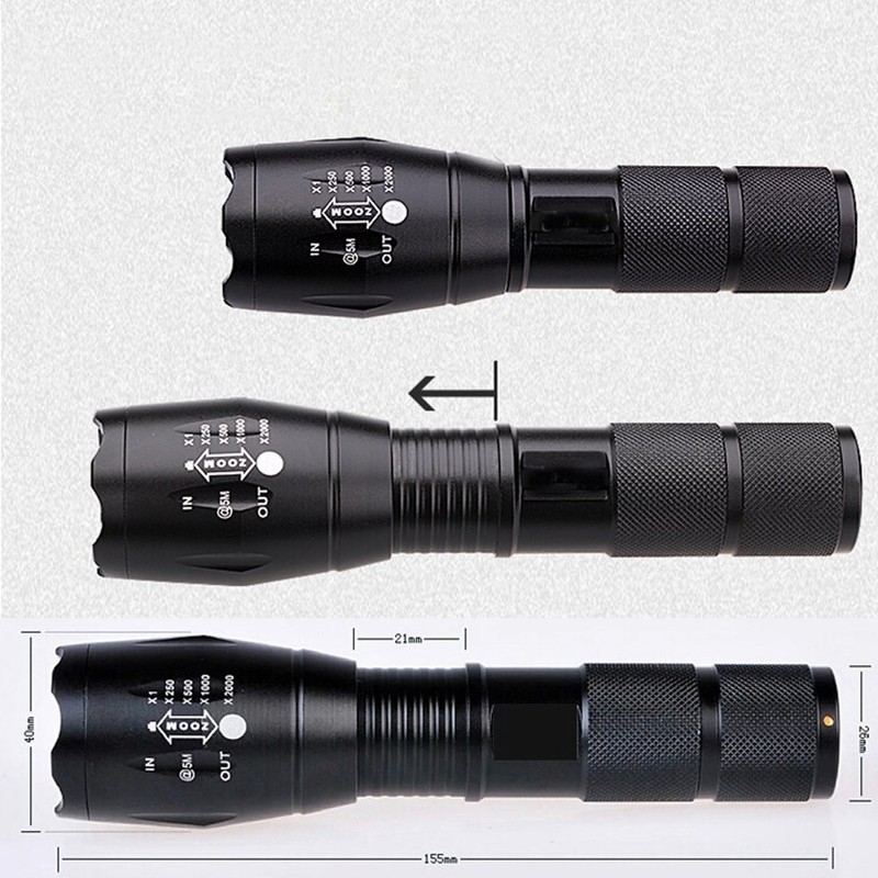 BESTSUN 3000 High Lumens Tactical Flashlights, Military Grade 5 Modes