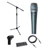 Shure Beta 57a Microphone Bundle with Mic Boom Stand and