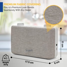 Roberts Play11 DAB/DAB+/FM Digital Radio - White - Portable Radio - Headphone Socket.