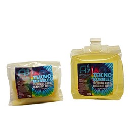 Atomic Bubbles: Tekno Bubbles 128oz Smart Pouch Refill - Blue - UV Blacklight Glow Bubbles, Glow Parties, Indoor & Outdoor, Safe for Kids, Non-Toxic