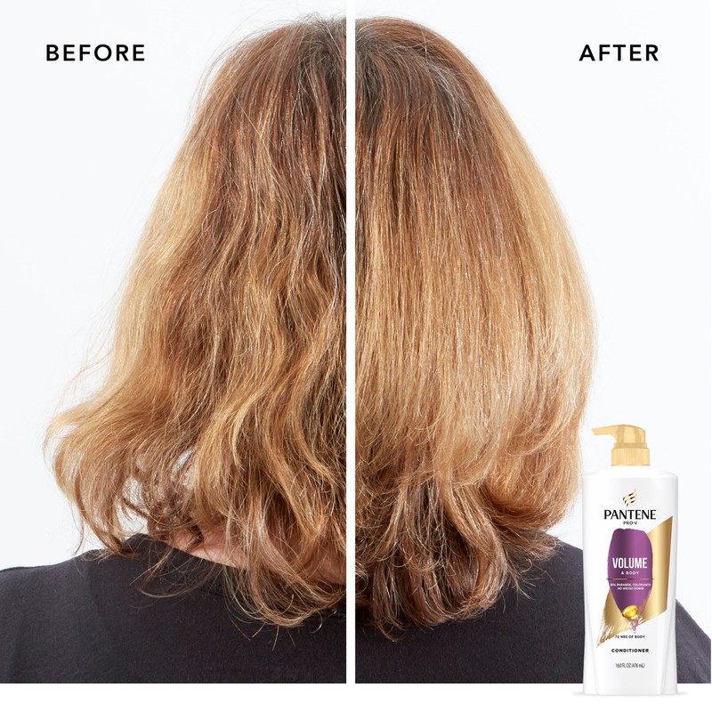 Pantene Conditioner for Fine Hair, Volume & Body, Safe for