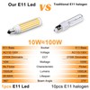 TRIJZHOU E11 10W LED Bulbs, JDE11 120V 100W Halogen Bulbs