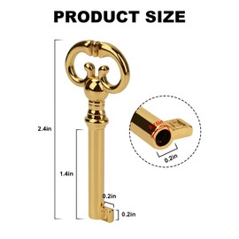 VIDABTE Grandfather Clock Door Key with Most Clocks Made Before 2004,KY-7 Skeleton Antique Key Compatible with Ridgeway,Sligh,Emporer,Pearl,Seth Thomas,Trend Grandfather Clock(2 Pack)