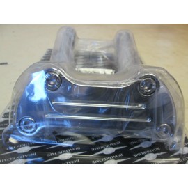 ROADKROME -  HANDLEBAR RISER SET - 6" RISE  OVAL - 3" CENTER TOP CLAMP - 1" BAR