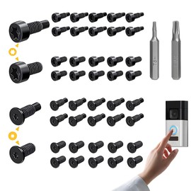 40 Pcs Ring Doorbell Screws with 2 Screwdriver, Doorbell Screwdriver Replacement, T5,T16 Replacement Security Screws, Video Doorbell Security Screws Compatible with Video Doorbell 2 and Pro