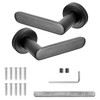 Decoranddecor Echo Matt Black Door Lever Handles - 54mm Round