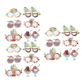 18pcs Paper Eyeglasses 6 Styles Funny Hawaiian Paper Sunglasses for Party Decoration Prop