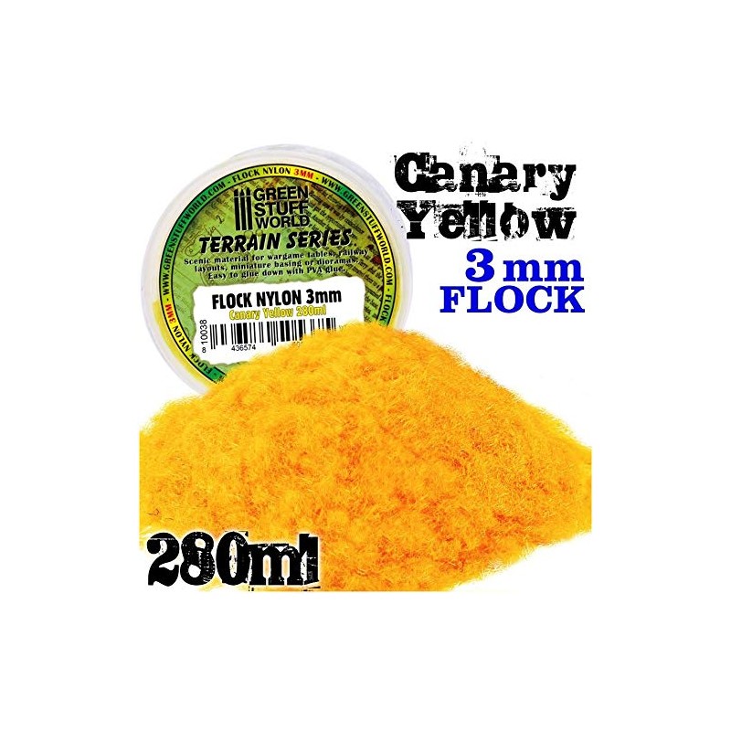 Green Stuff World Electrostatic Grass, Canary Yellow, 3 mm