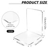 16 Pcs Acrylic Bookends, Book Ends Clear Acrylic Bookends for