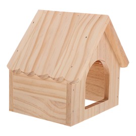 Toddmomy Hamster House and Hideout Natural Wooden Guinea Pig Hut Hamster Wooden House for Chinchilla Guinea Pig Hedgehog, or Rat