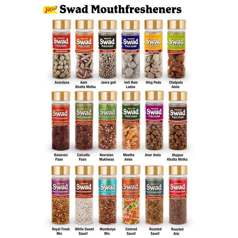 Panjon Swad Roasted Saunf Mukhwas Mouth Freshener 1 Bottle, 100g