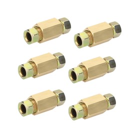 CLSSLVVBN 6x 3/8 Inch-24 Threads Brake Line Fitting Brake Line Fittings Brake Line Fittings Assortment For 3/16 Inch Tube