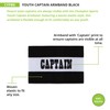 Champion Sports unisex teen Youth Size Captain Armband, Black, Medium