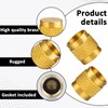 1/4" Flare Caps, 10 Pcs Brass Compression Cap Stop Valve
