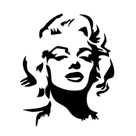 Marilyn Monroe Stencil Movie Star Stencils 3.7" w x 4.5" h