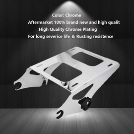 Chrome Two-Up Tour Pack Pak Mounting Luggage Rack Detachable ＆ 4 Point Docking Hardware Kit Compatible with Harley Touring Road King Electra Road Street Glide 2014-2022