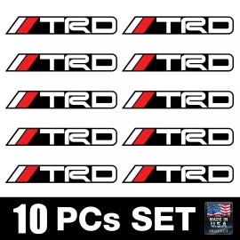Custom Car Gear TRD Toyota Racing Development Stickers Decal 10 PCs Set Tacoma Tundra  4Runner