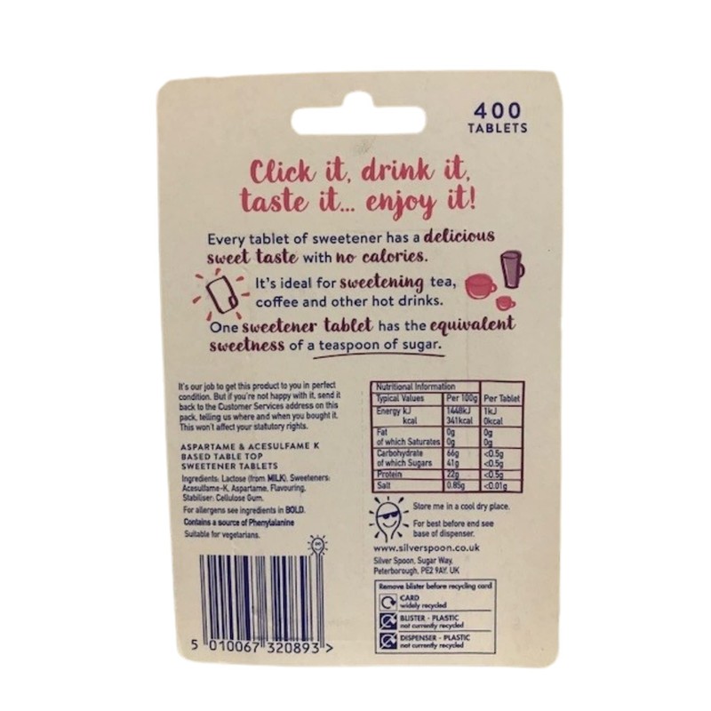 Silver Spoon Sweetness & Light Sweetener Tablet (400 per Pack)