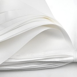 Reusable Solid White Nylon Fabric Bunting, Waterproof Bunting for Outdoor Garden Home Party Decoration 20m Long Bunting with 52 White Flags