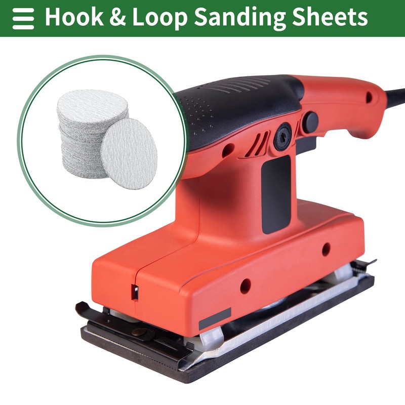 Motoforti Sandpaper Hook & Loop Sanding Sheets 2.95Inch x 2.95Inch