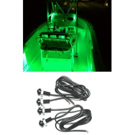 Shadz_LED 4X Green LED Boat Light Waterproof 12v Deck Storage Kayak Bow Trailer Bass