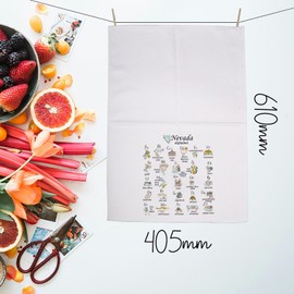 MNIGIU Nevada Kitchen Towels Nevada Kitchen Gifts Nevada Dish Towels Nevada Kitchen Decor Housewarming Gift (ABC Towel)