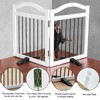 GATEZAOLU Freestanding Dog Gate Indoor Wooden Pet Gates for Doorways