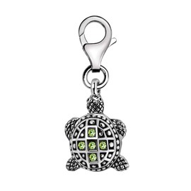 Quiges silver-plated animal charm pendant with lobster clasp for bracelets, Silver Plated, 176
