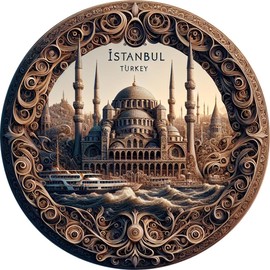 Istanbul Turkey Souvenir Die-Cut Flat Decorative Flat Magnet