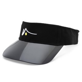 VISTO Sports Visor with See-Through Brim - Visual Clarity, No Glare & Complete UV Sun Protection with 360-Degree Views - 100% Chino Cotton with Adjustable Velcro Closure - Black