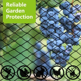 POYEE 20 x 30 FT Bird Netting for Garden Woven Mesh Garden Netting for Plants, Vegetable, Fruit Trees, Blueberry Bushes, Strawberries Against Birds, Deer, Squirrels and Other Animals