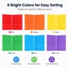 Cliory 6-Pack Two-Pocket Folders for Students & Office
