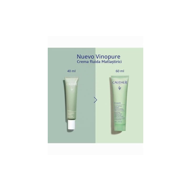 Caudalie Vinopure Fluido Matificante Hidratante - 60 mL