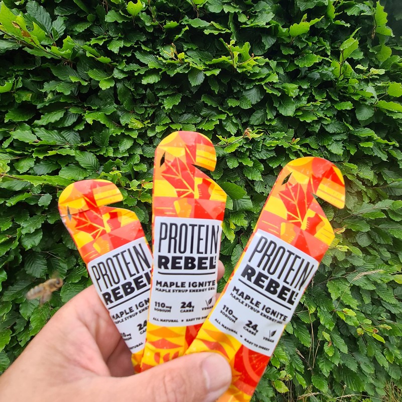 Protein Rebel Maple Ignite Natural Energy Gel Upgrade for Runners,