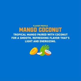 Gorilla Energy Drink, Mango Coconut, 200mg Natural Caffeine, Real Fruit Juice Squeezed & Concentrated, L-Theanine, Taurine, Ginseng, Acetyl L-Carnitine, No Added Sugar and No Artificial Colors, 12 Pack