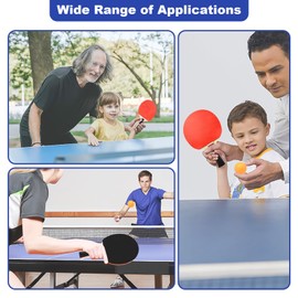 Xpieoyrm 2-Piece Table Tennis Bat Set, 4 Table Tennis Bats, 8 Table Tennis Balls and Carry Bag, Ping Pang Set for Beginners, Families and Professionals, Professional Sports Set Indoor Outdoor Games