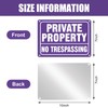 Tandefio 100 Pack No Trespassing Signs Private Property Metal Anti-Rust